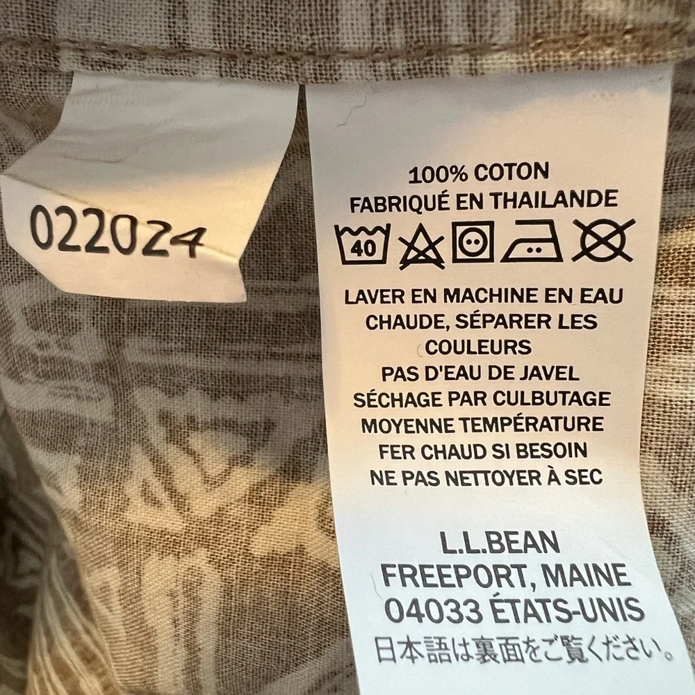 L.L. Bean Men’s Tropics Walnut Geo Hawaiian Aztec Mayan Size XXL NWT - Picture 7 of 8